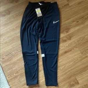Nike Navy Blue Track Pants with White Logo